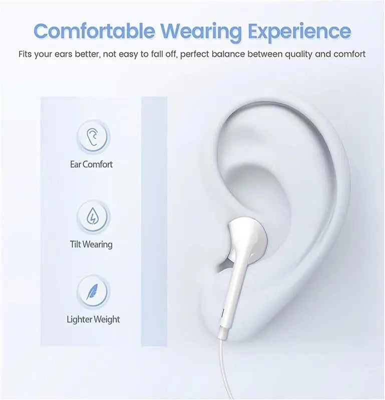 Original Wired Earphones For iPhone 16/15/14/13/12/11 Pro Max 7/8Plus XR/XS/X iPad