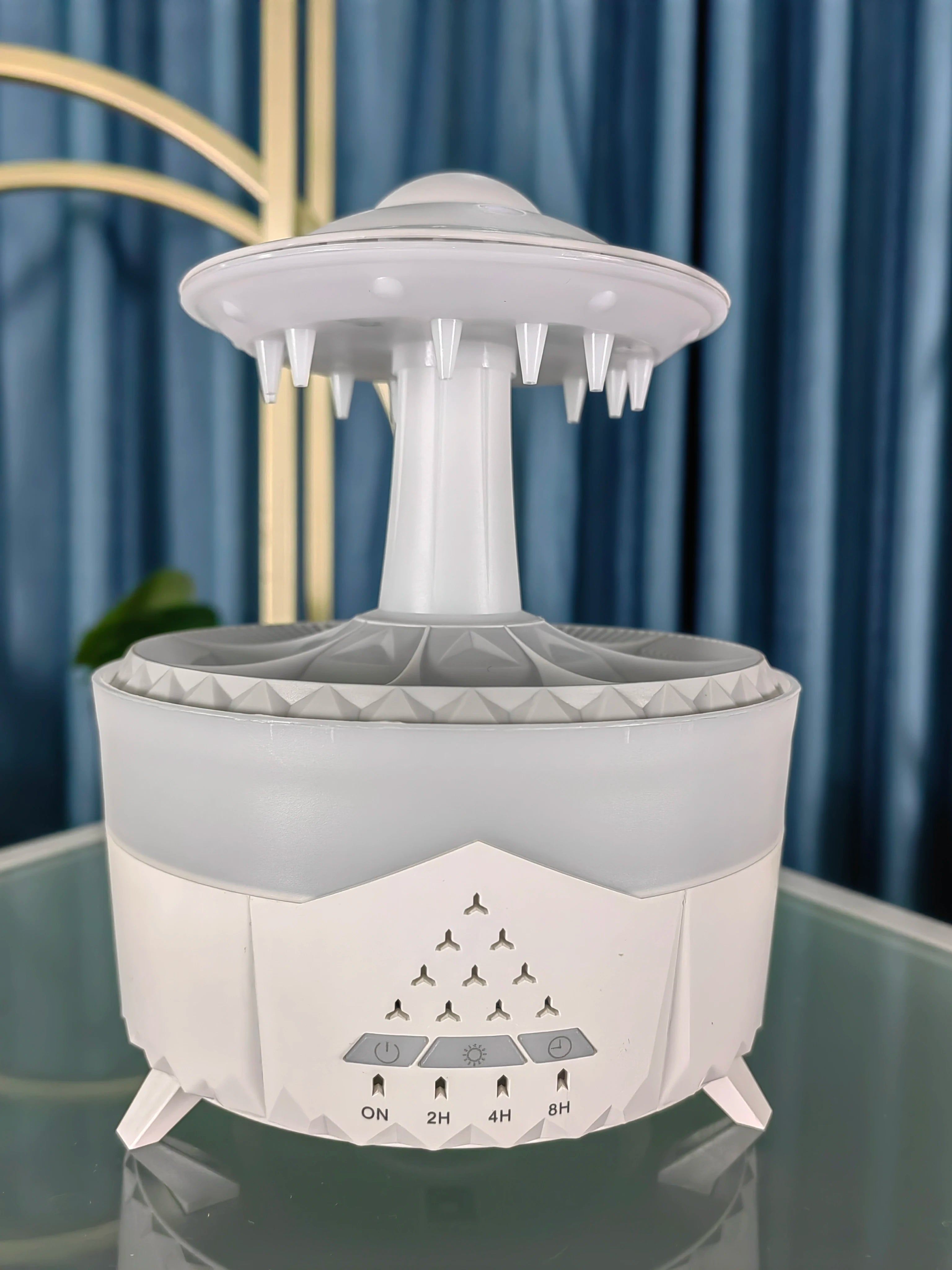 Night Lamp Mushroom Water Drips Sounds Cloud Raindrop Humidifier Diffuser with Remote Control