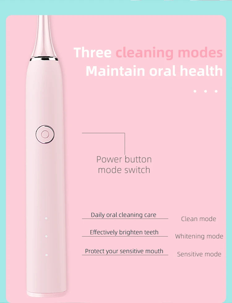 Boilie SN302 2024 IPX7 5 Modes Rechargeable Electric Toothbrush
