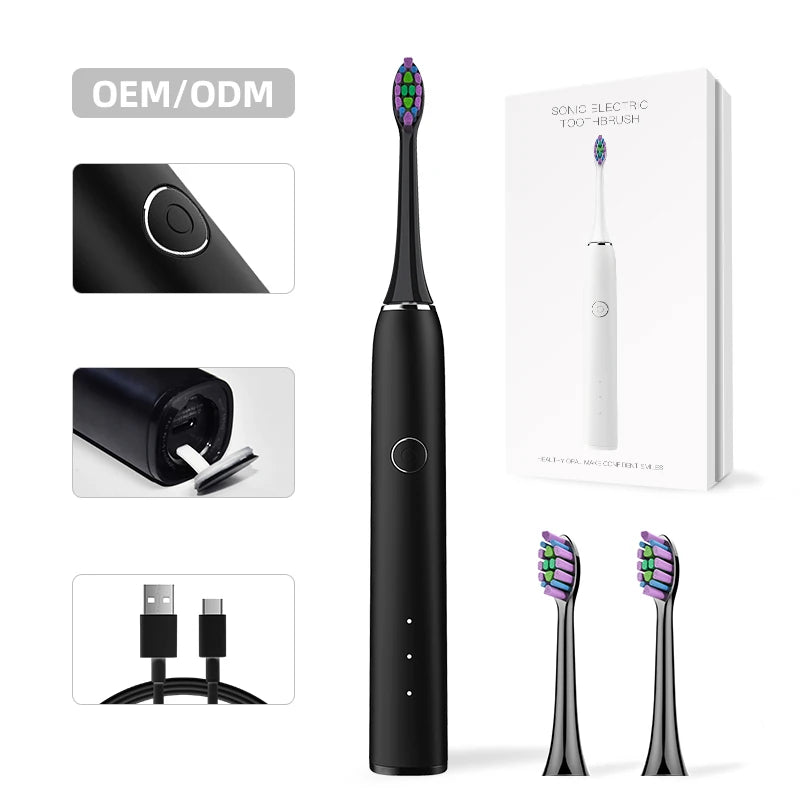 Boilie SN302 2024 IPX7 5 Modes Rechargeable Electric Toothbrush