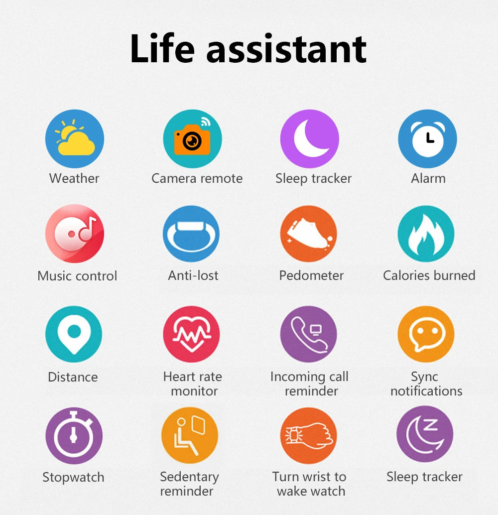 Smart Watch Health Monitor Waterproof Bluetooth Call Watches for Men and Women IOS, Android support 2025