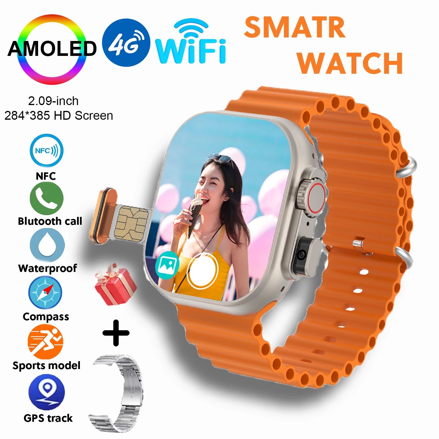 Smart Watch Google GPS NFC Compass Camera