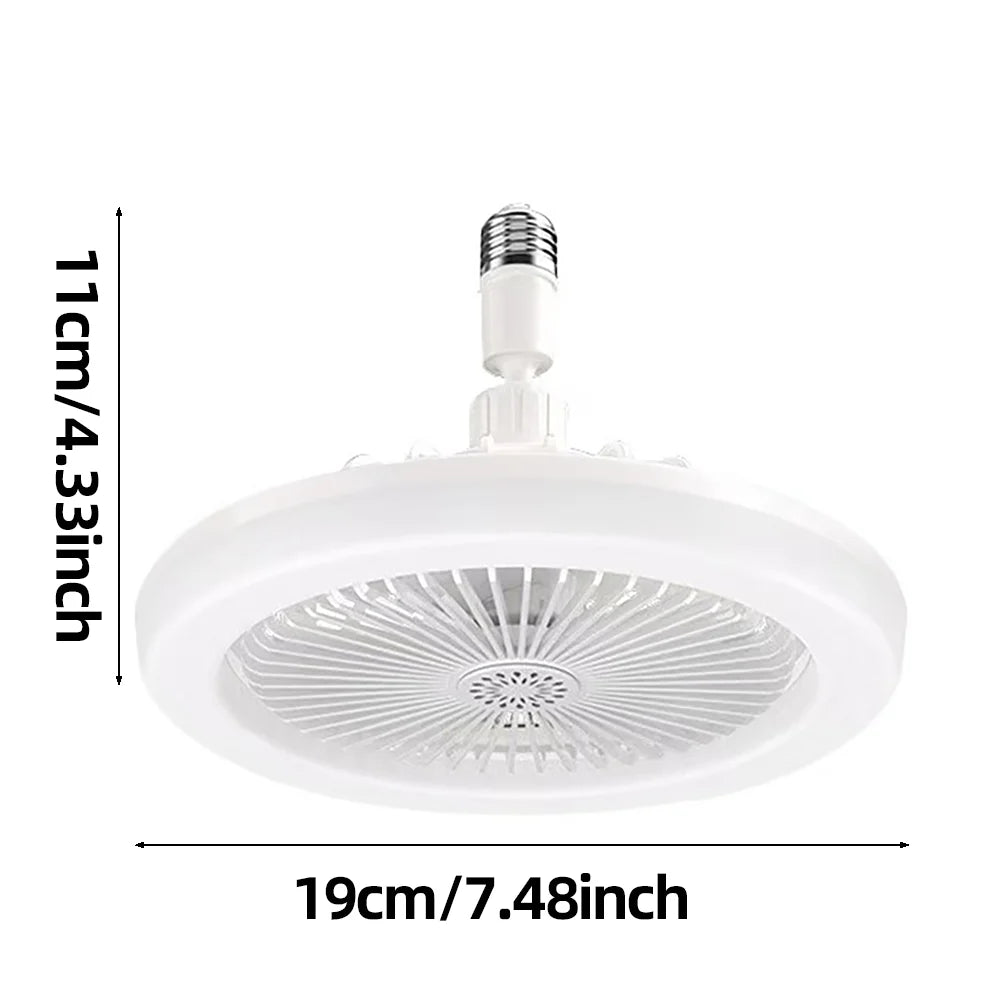 Ceiling Fan with Remote Control Lighting Lamp Converter Base Lighting Bedroom Living Room