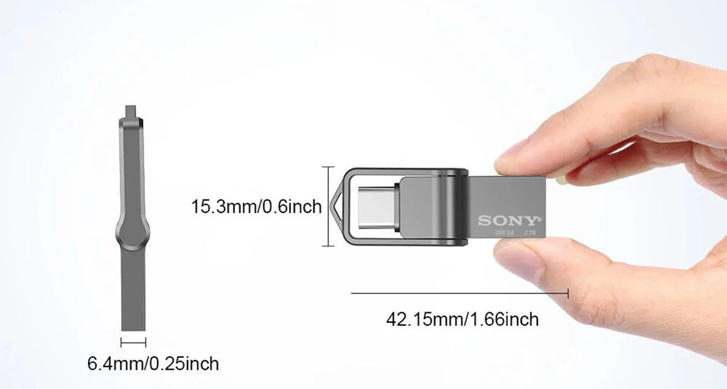 SONY OTG USB-C Flash Pen Drive Metal Memory Stick USB 3.0 flash Disk 64GB 128GB 256GB  USB 3.0 Dual C Pen drive