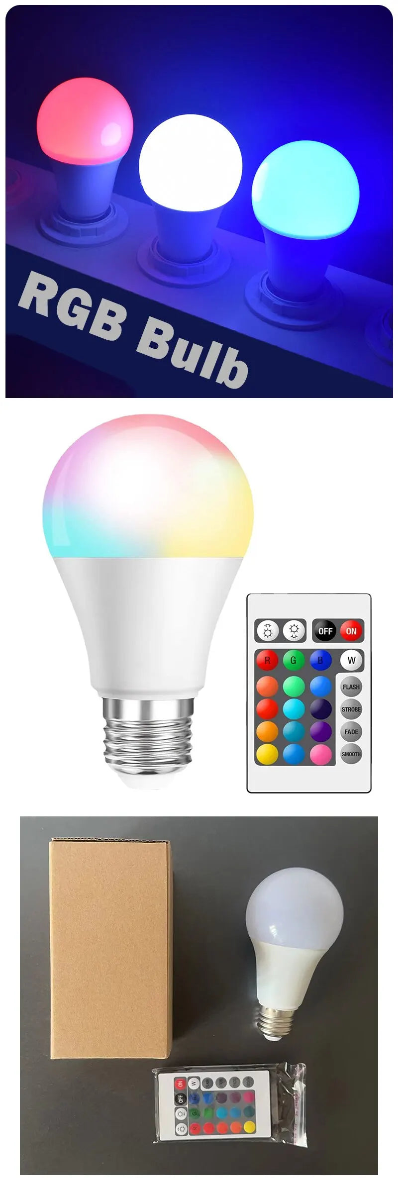 16 Colors RGB Bulb LED