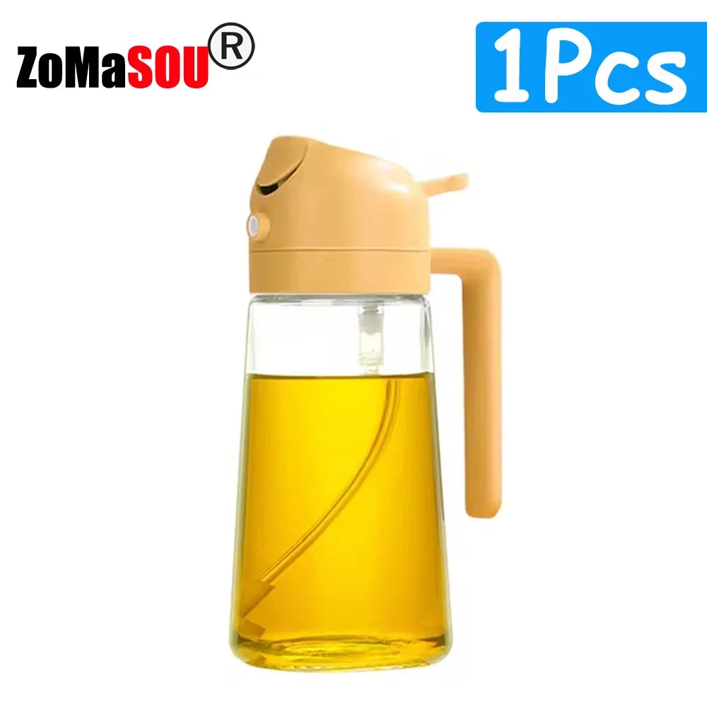 1-4Pcs 2in1 Oil Sprayer Bottle Plastic BBQ Cooking Oil Dispenser