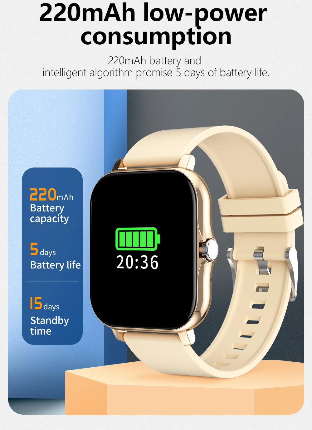 Smart Watch Health Monitor Waterproof Bluetooth Call Watches for Men and Women IOS, Android support 2025