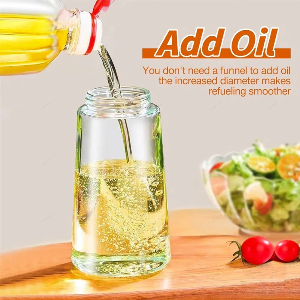 1-4Pcs 2in1 Oil Sprayer Bottle Plastic BBQ Cooking Oil Dispenser