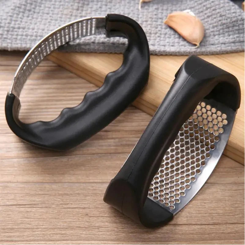 Stainless Steel Garlic Press Crusher Manual  Mince  Vegetable Tool Kitchen