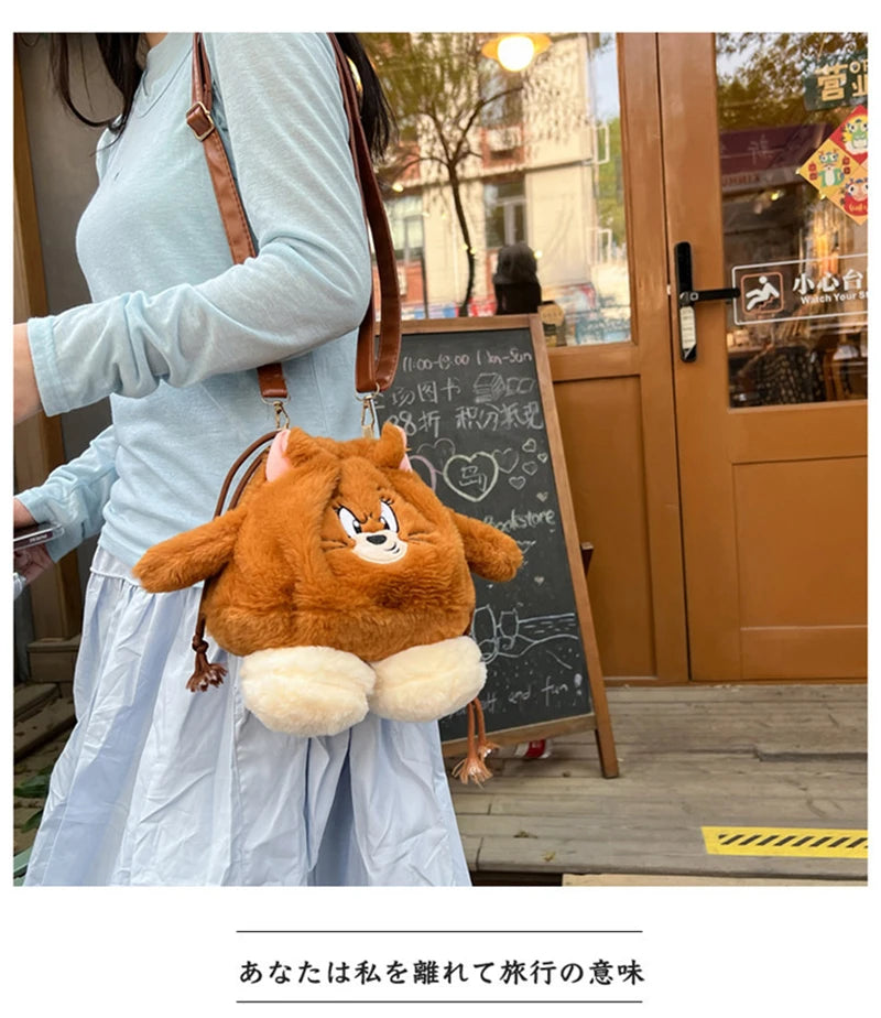 Plush Bag Autumn Handbag Cartoon Doll Single Shoulder Bag Girl Storage Small Bag