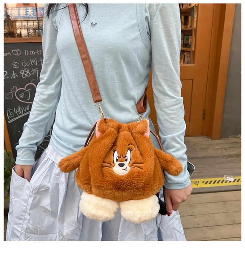 Plush Bag Autumn Handbag Cartoon Doll Single Shoulder Bag Girl Storage Small Bag