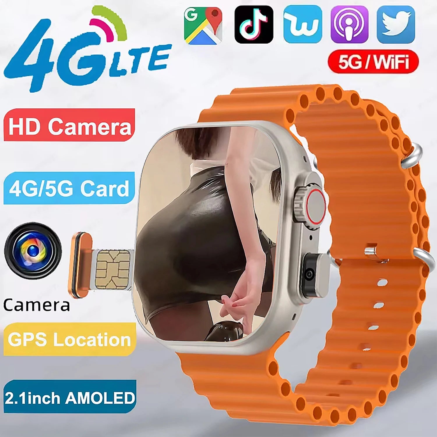 Smart Watch Google GPS NFC Compass Camera