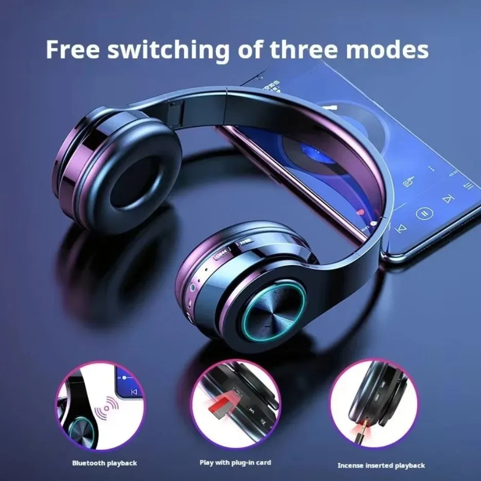 Headsets Gamer Headphones Blutooth Surround Sound Stereo Wireless