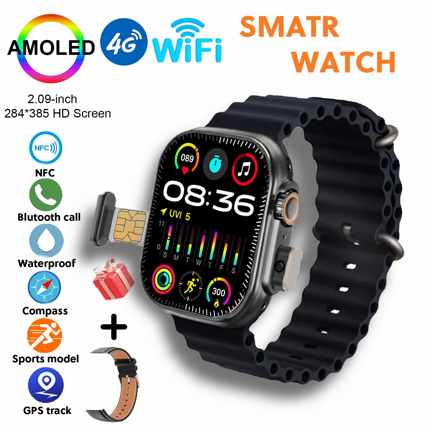 Smart Watch Google GPS NFC Compass Camera