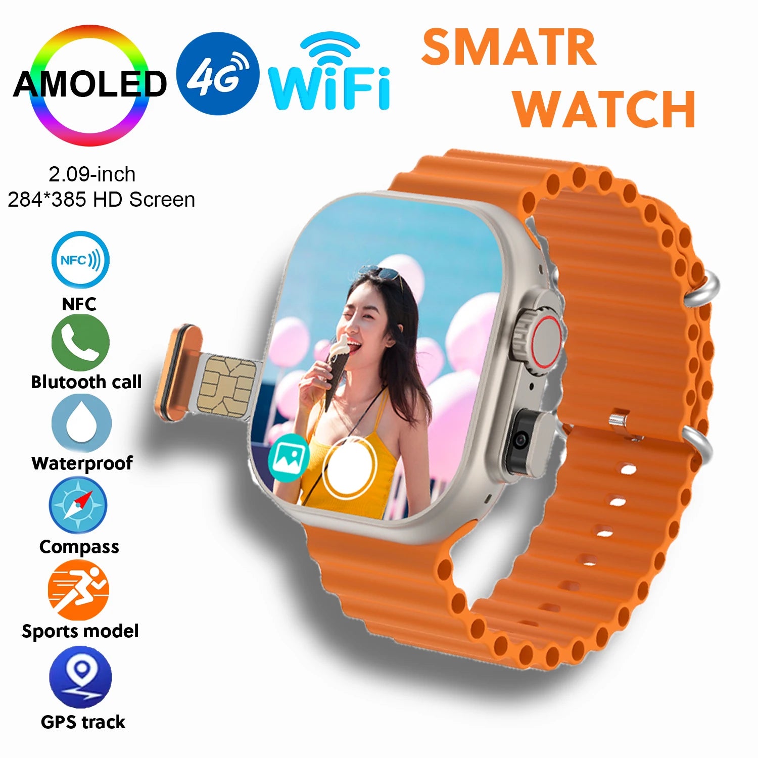Smart Watch Google GPS NFC Compass Camera