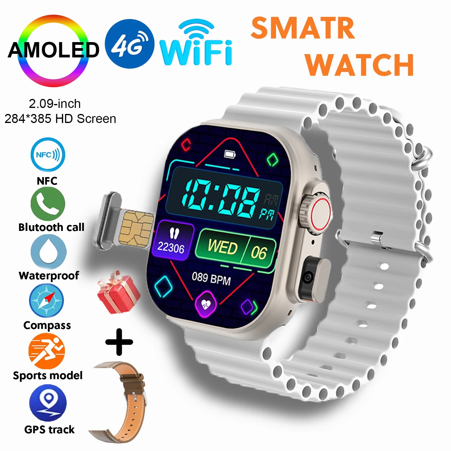 Smart Watch Google GPS NFC Compass Camera