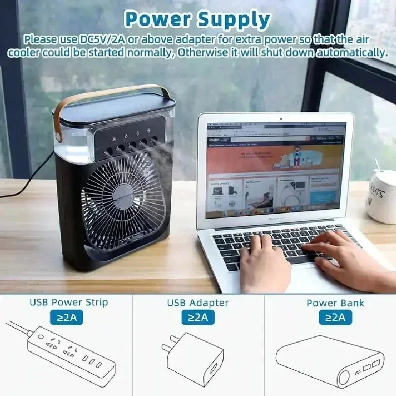 Fan AIr Conditioner Household Mini Air Cooler LED