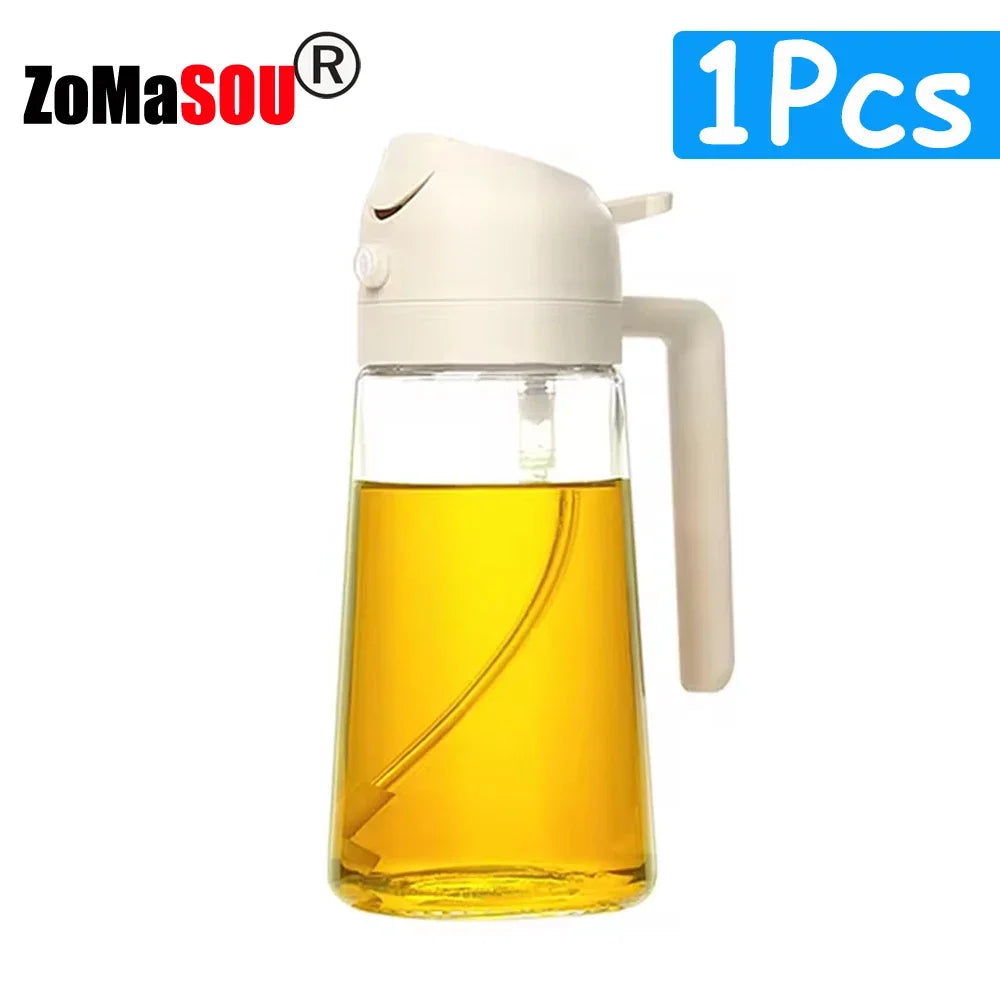1-4Pcs 2in1 Oil Sprayer Bottle Plastic BBQ Cooking Oil Dispenser