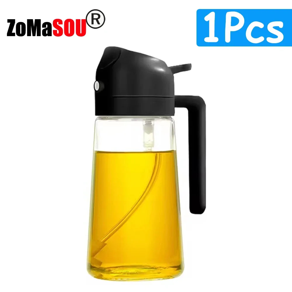 1-4Pcs 2in1 Oil Sprayer Bottle Plastic BBQ Cooking Oil Dispenser