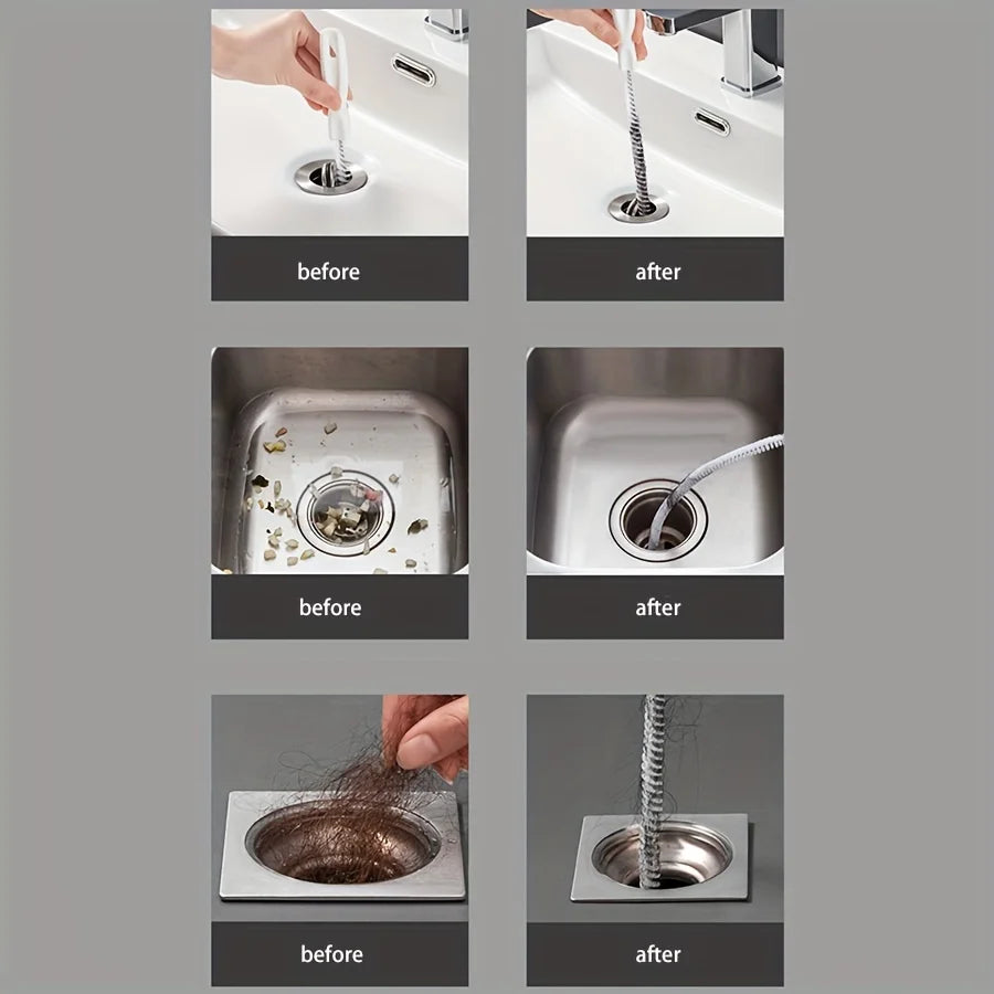 Water Pipe Dredging Brush Hair Cleaner