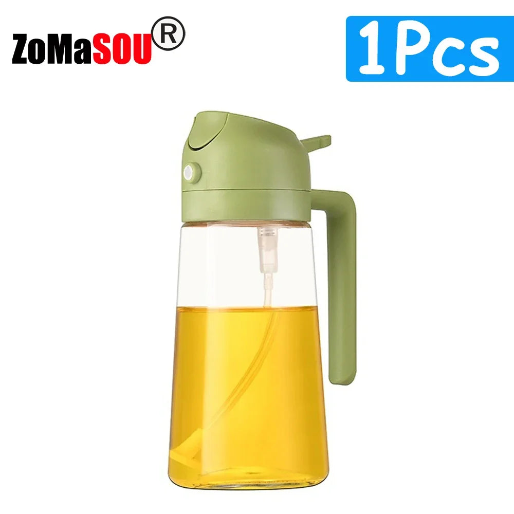 1-4Pcs 2in1 Oil Sprayer Bottle Plastic BBQ Cooking Oil Dispenser