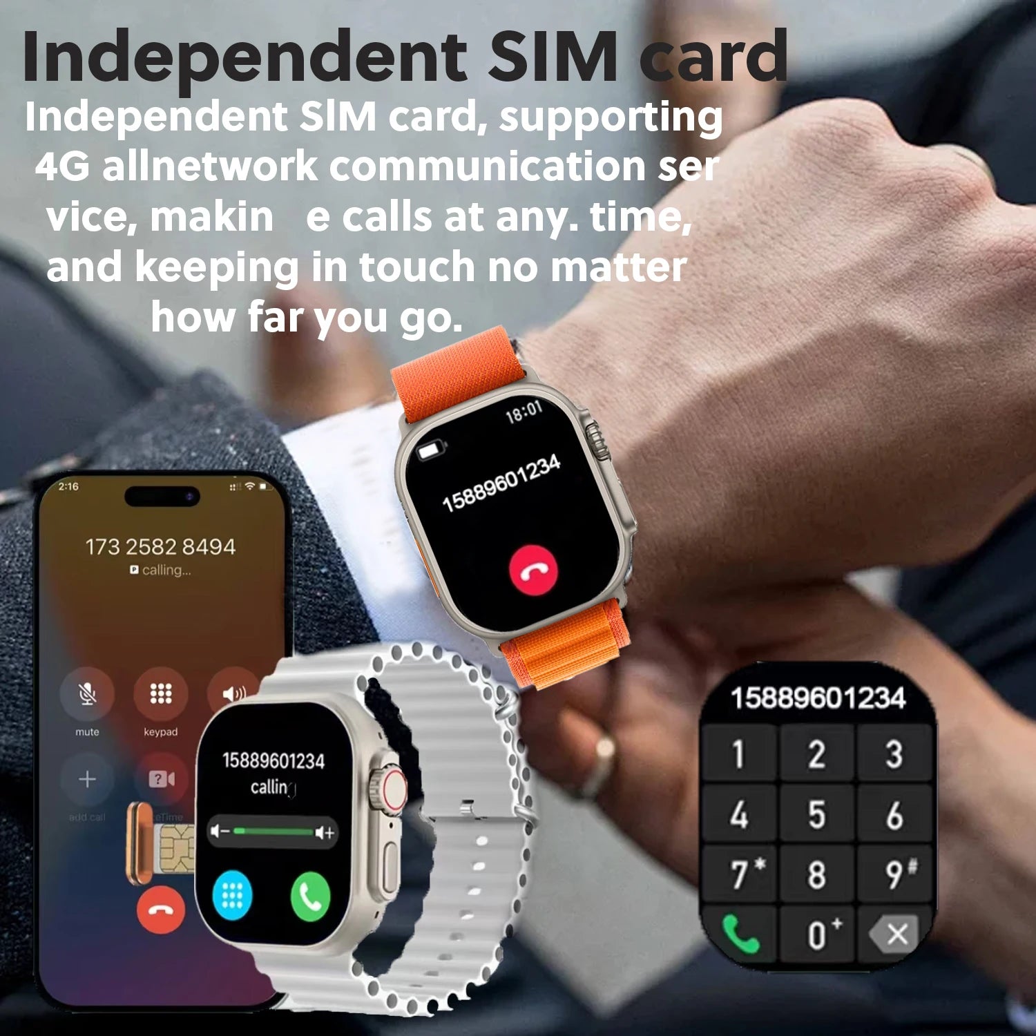 Smart Watch Google GPS NFC Compass Camera