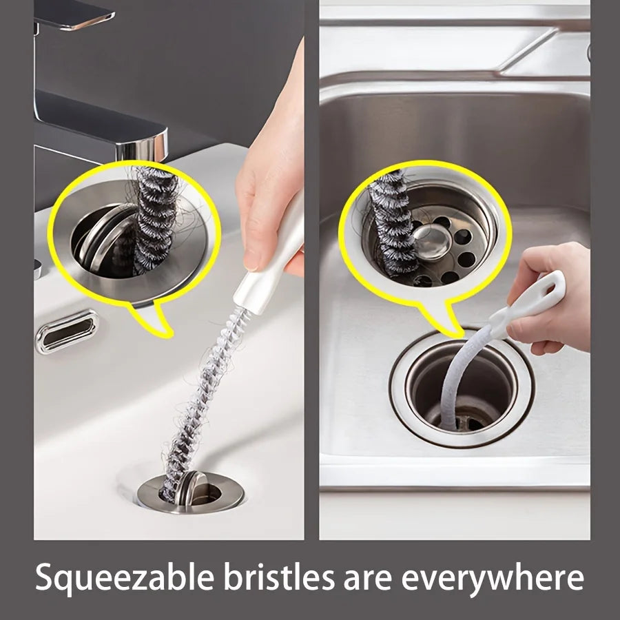 Water Pipe Dredging Brush Hair Cleaner