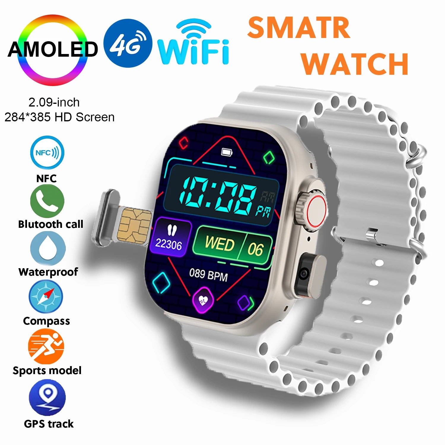 Smart Watch Google GPS NFC Compass Camera