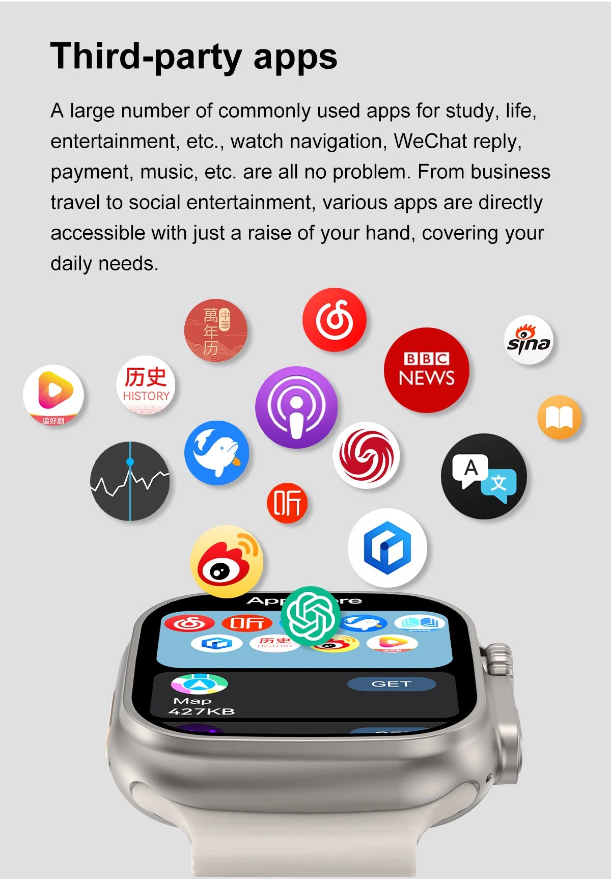 Smart AI Watch Men 2025 Original Bluetooth Network S haring APP Store