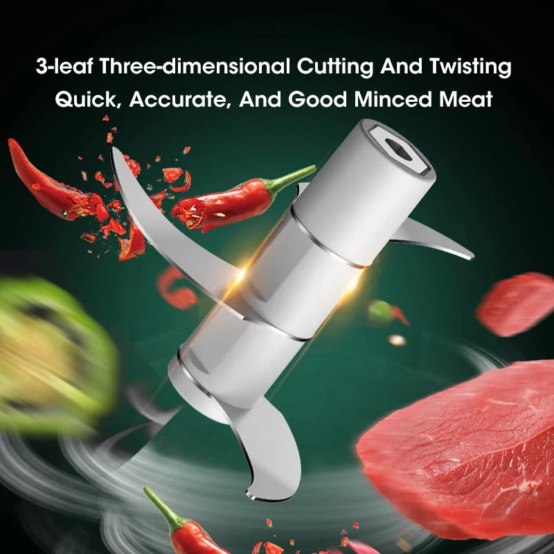 Garlic Masher Crusher Electric Portable Meat Grinder Vegetable Chopper for Kitchen