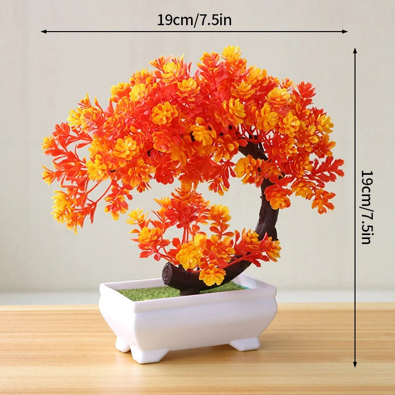 Simulation Bonsai Plant Potted Artificial Plastic Grass  Home Desktop Decoration