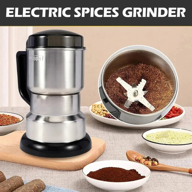 400W 304 Stainless Electric Grinder Eight Page Blade Electric Smash Machine Rice Beans  Blender
