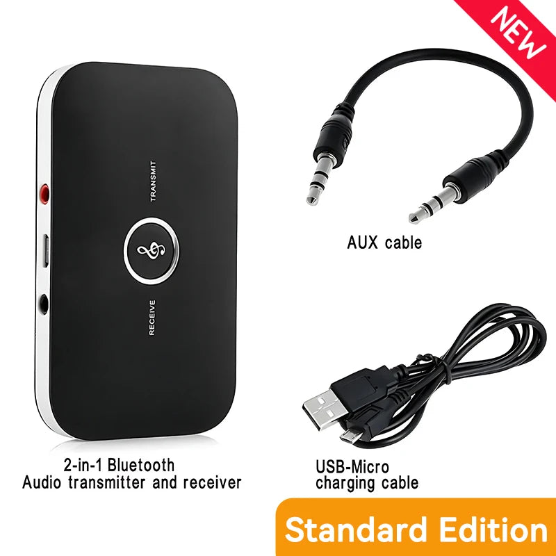 Bluetooth 5.3 Audio Transmitter Receiver 3.5mm AUX Jack RCA USB Dongle Music Wireless Adapter