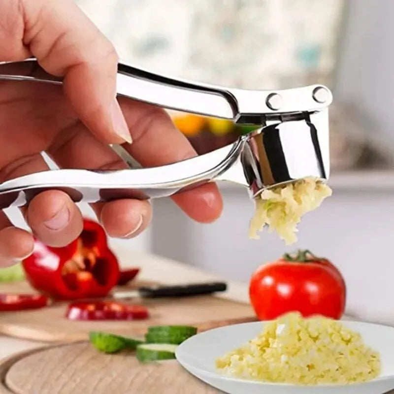 Garlic Press  Thickened Garlic Clip Multifunctional Zinc Alloy Stainless Manual Pull  Vegetable Tools