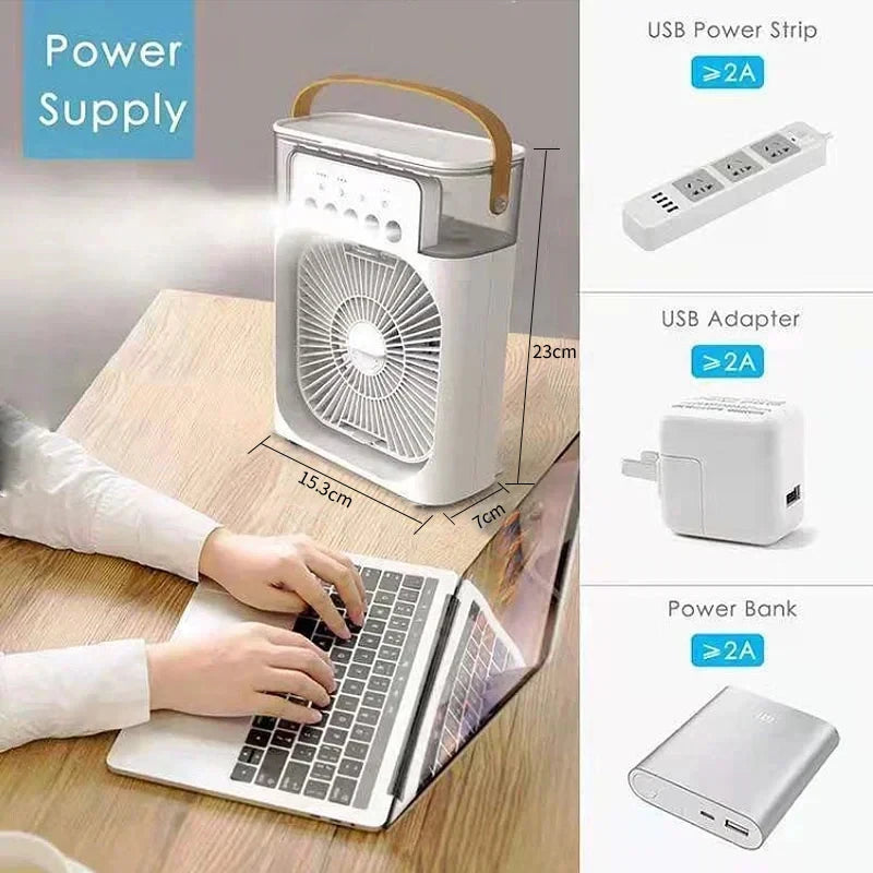 Fan AIr Conditioner Household Mini Air Cooler LED
