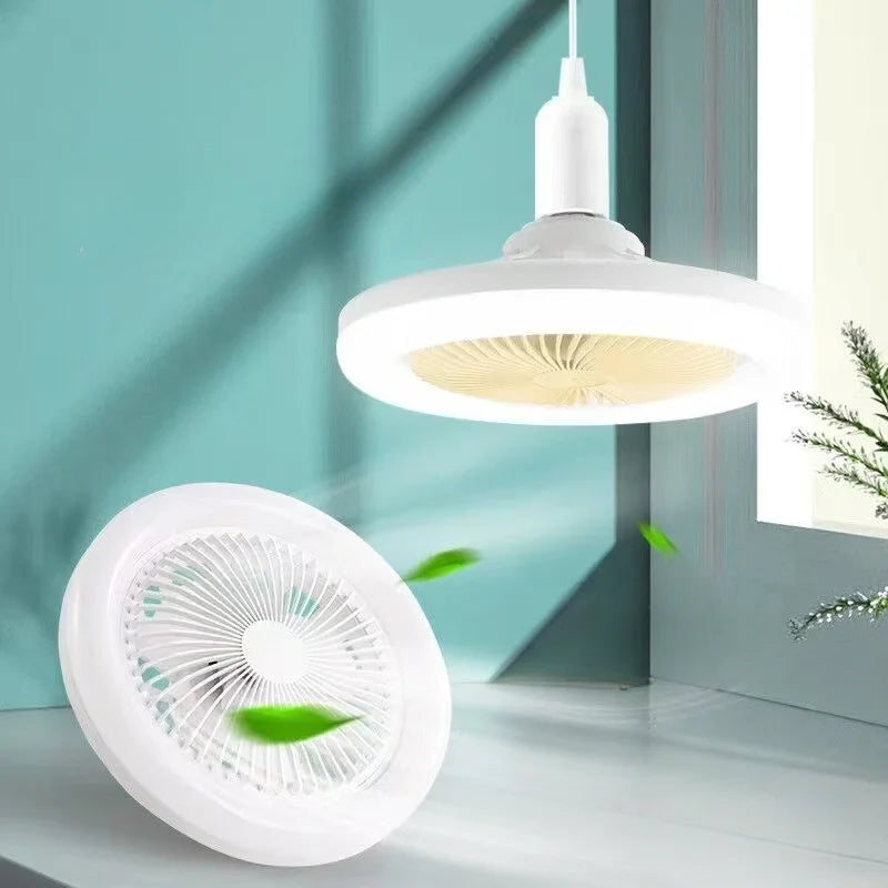 Ceiling Fan with Remote Control Lighting Lamp Converter Base Lighting Bedroom Living Room