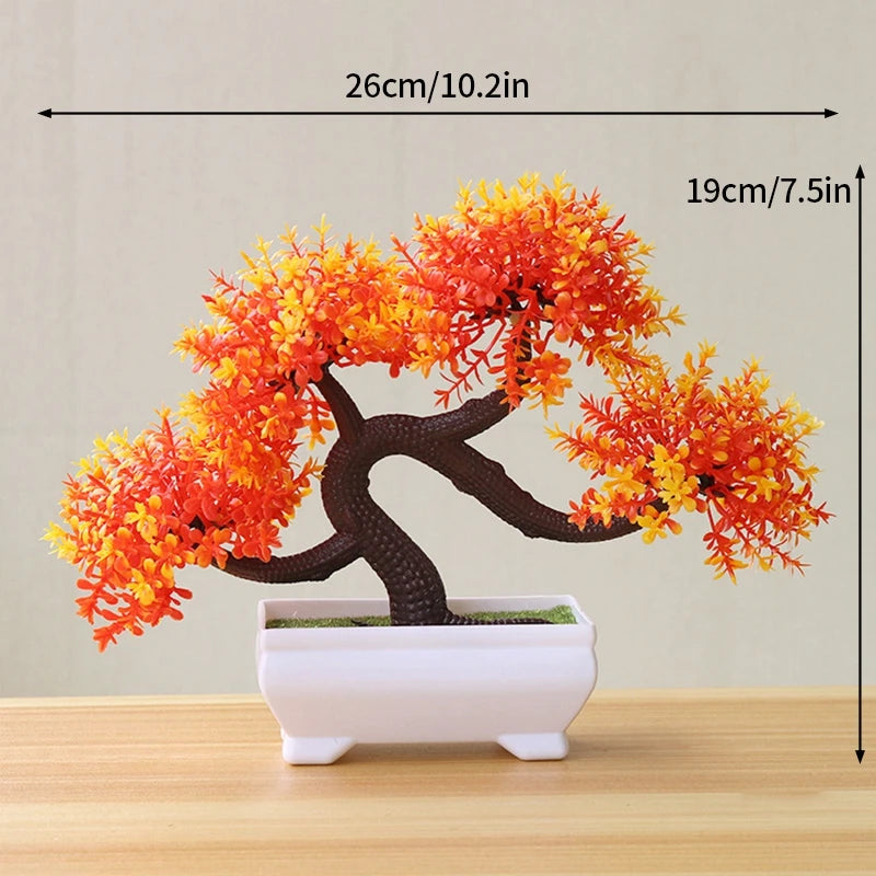 Simulation Bonsai Plant Potted Artificial Plastic Grass  Home Desktop Decoration