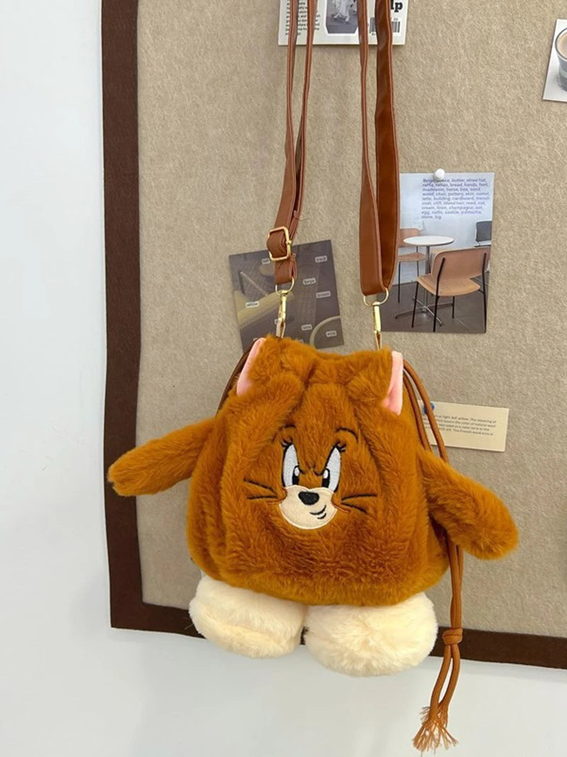Plush Bag Autumn Handbag Cartoon Doll Single Shoulder Bag Girl Storage Small Bag