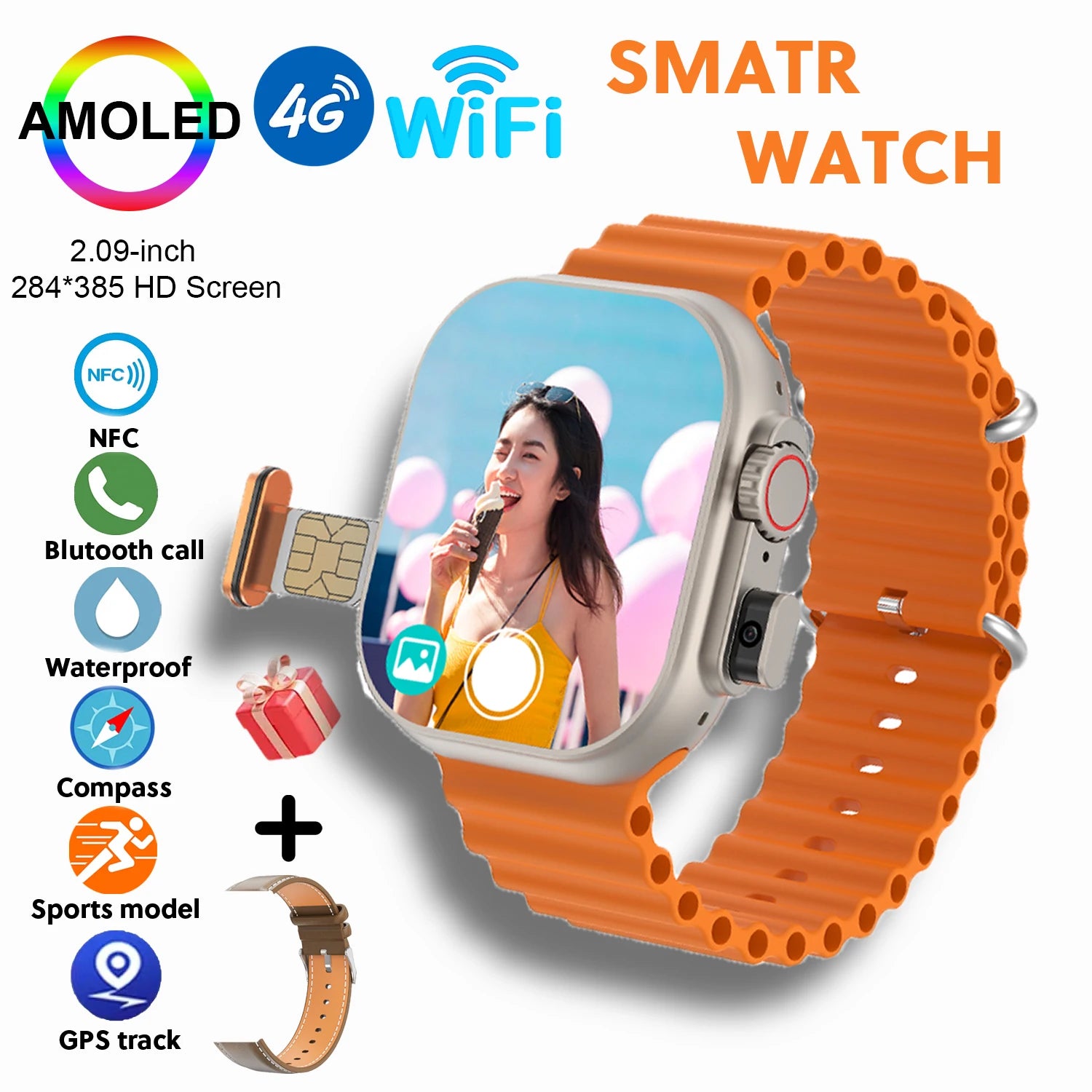 Smart Watch Google GPS NFC Compass Camera