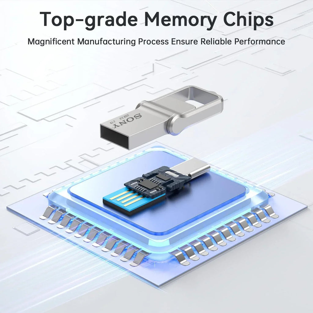 SONY OTG USB-C Flash Pen Drive Metal Memory Stick USB 3.0 flash Disk 64GB 128GB 256GB  USB 3.0 Dual C Pen drive