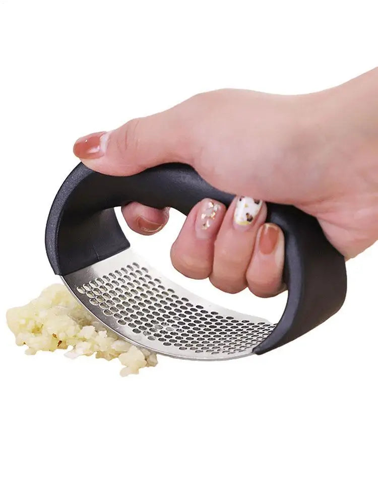Stainless Steel Garlic Press Crusher Manual  Mince  Vegetable Tool Kitchen