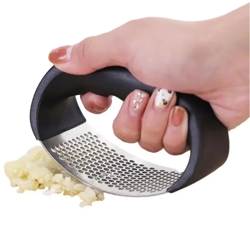 Stainless Steel Garlic Press Crusher Manual  Mince  Vegetable Tool Kitchen
