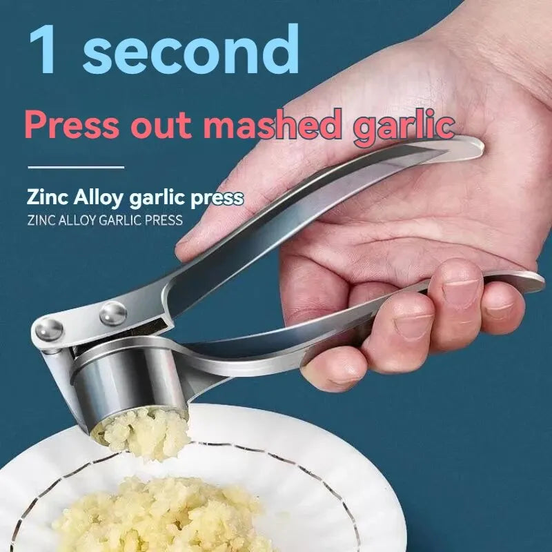Garlic Press  Thickened Garlic Clip Multifunctional Zinc Alloy Stainless Manual Pull  Vegetable Tools